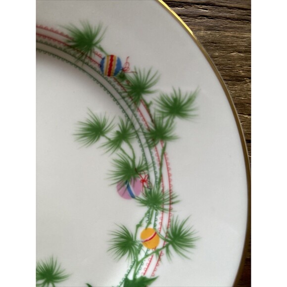 Vintage International UltraBone YULETIDE SEASON Set 4 Appetizer Plates Art Deco - Picture 3 of 6